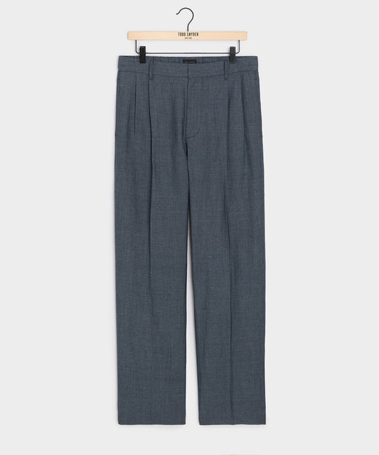 Todd Snyder Italian Linen-Wool Officer Trouser - Light Blue