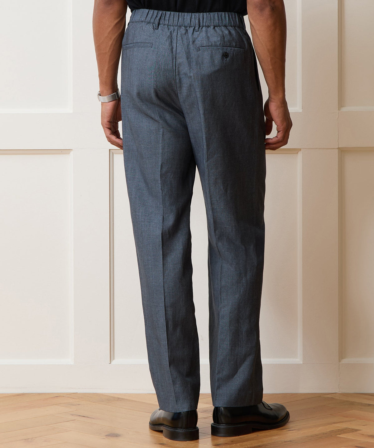 Todd Snyder Italian Linen-Wool Officer Trouser - Light Blue