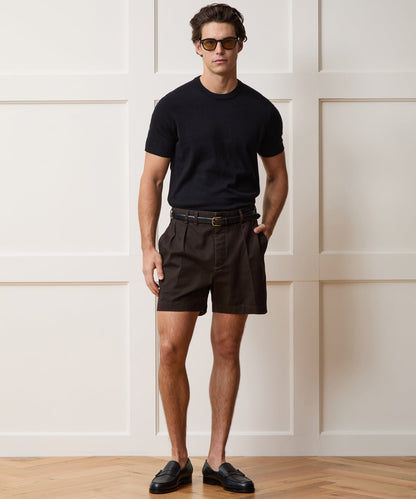 Todd Snyder 5" Cotton Officer Short - Dark Brown