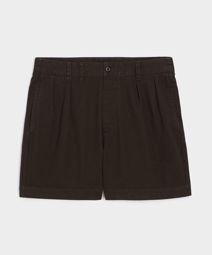 Todd Snyder 5" Cotton Officer Short - Dark Brown