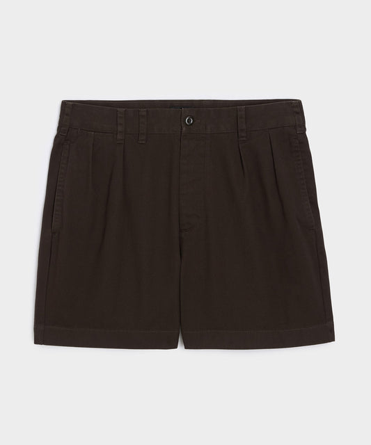Todd Snyder 5" Cotton Officer Short - Dark Brown
