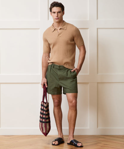 Todd Snyder 5" Cotton Officer Short - Olive