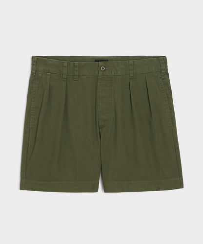 Todd Snyder 5" Cotton Officer Short - Olive