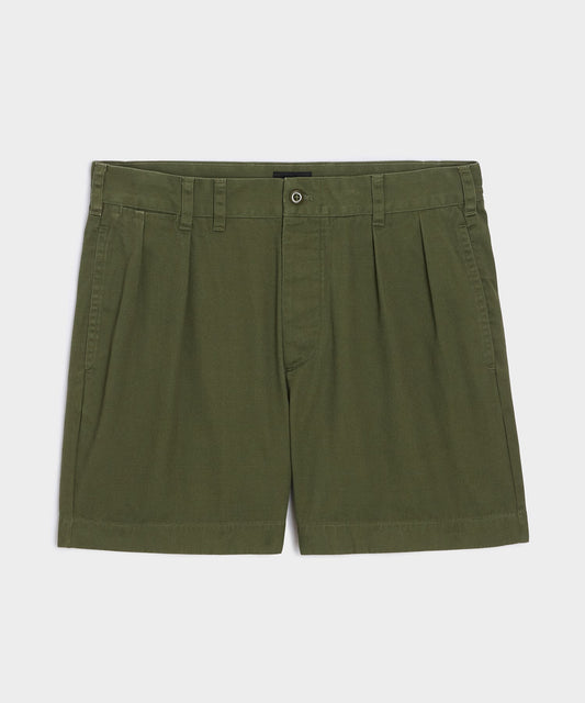 Todd Snyder 5" Cotton Officer Short - Olive