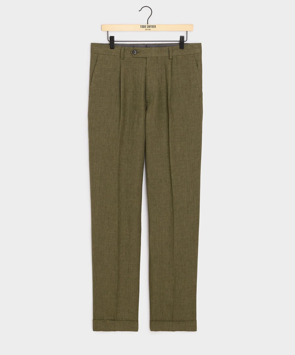 Todd Snyder Italian Linen Madison Trouser - Olive