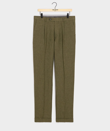 Todd Snyder Italian Linen Madison Trouser - Olive