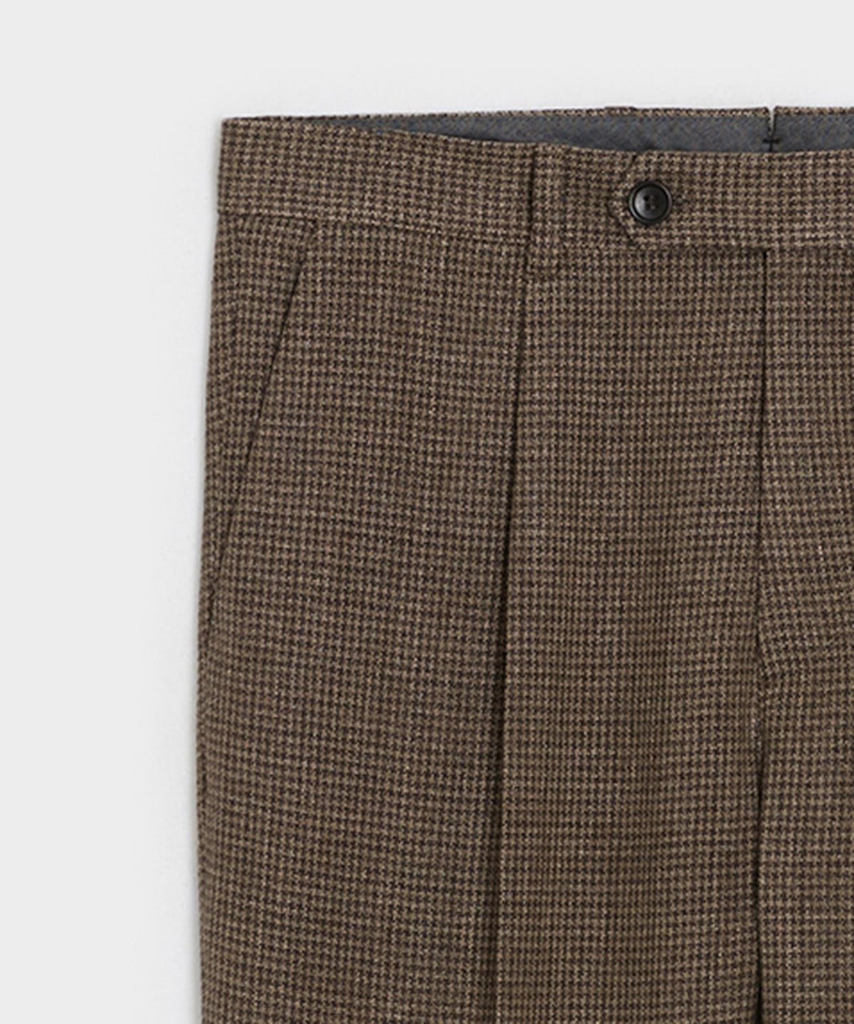 Todd Snyder Italian Linen Houndstooth Madison Trouser - Tan