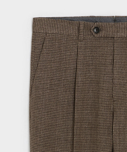 Todd Snyder Italian Linen Houndstooth Madison Trouser - Tan