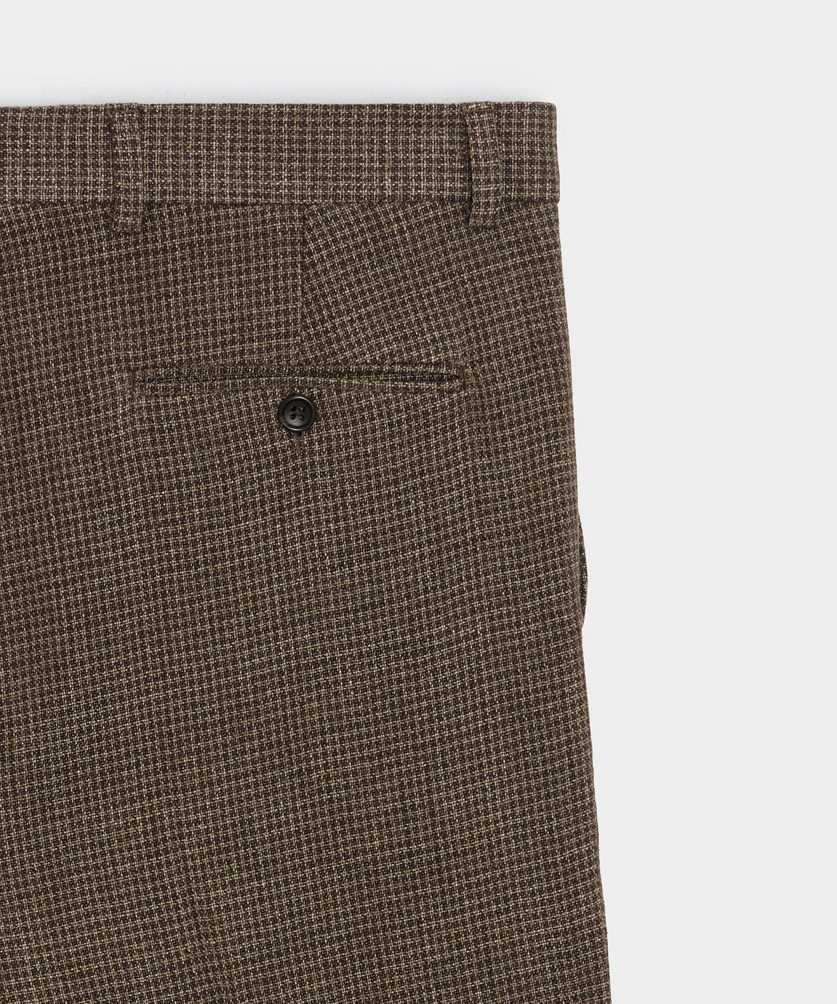 Todd Snyder Italian Linen Houndstooth Madison Trouser - Tan