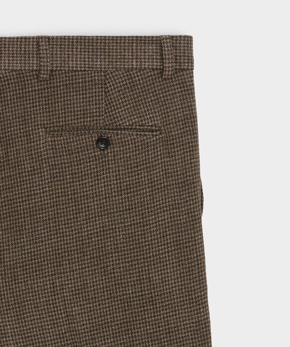 Todd Snyder Italian Linen Houndstooth Madison Trouser - Tan