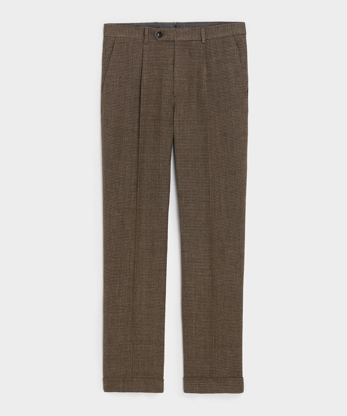 Todd Snyder Italian Linen Houndstooth Madison Trouser - Tan