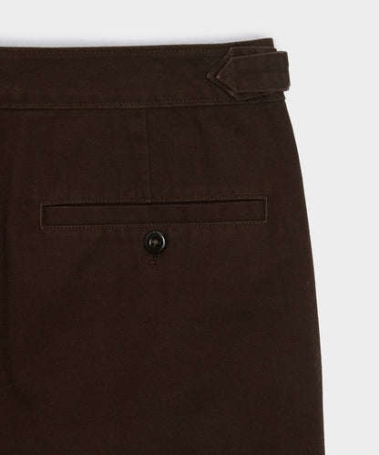 Todd Snyder 7" Cotton Side Tab Short - Dark Brown