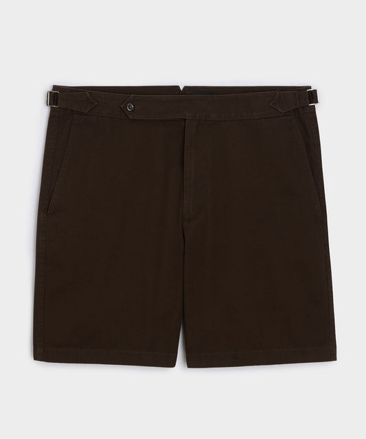 Todd Snyder 7" Cotton Side Tab Short - Dark Brown
