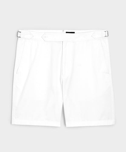 Todd Snyder 7" Cotton Side Tab Short - White