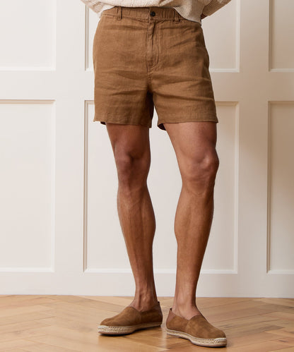 Todd Snyder 5" Linen Beachcomber Short - Clay