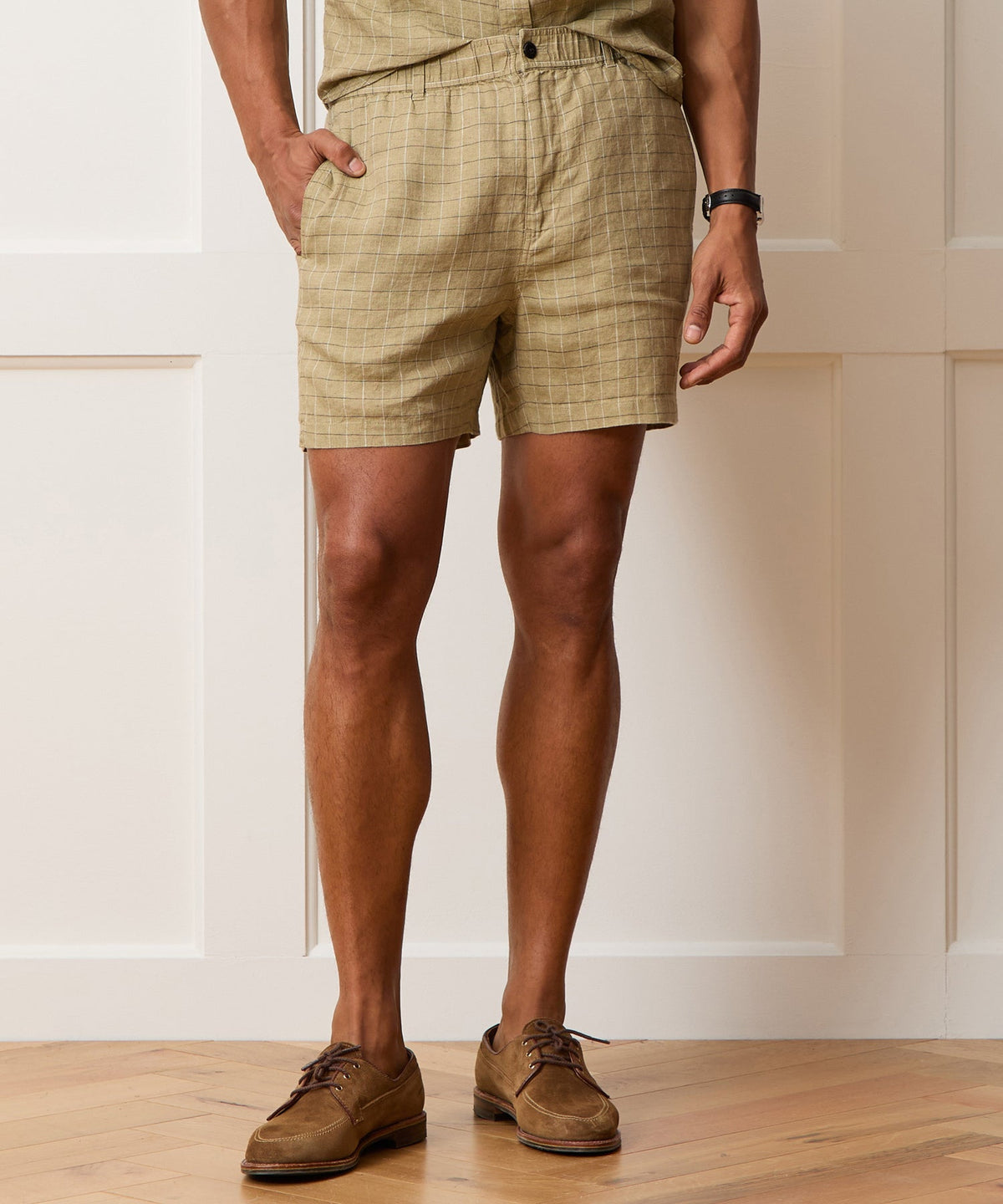 Todd Snyder 5" Linen Beachcomber Short - Light Sage