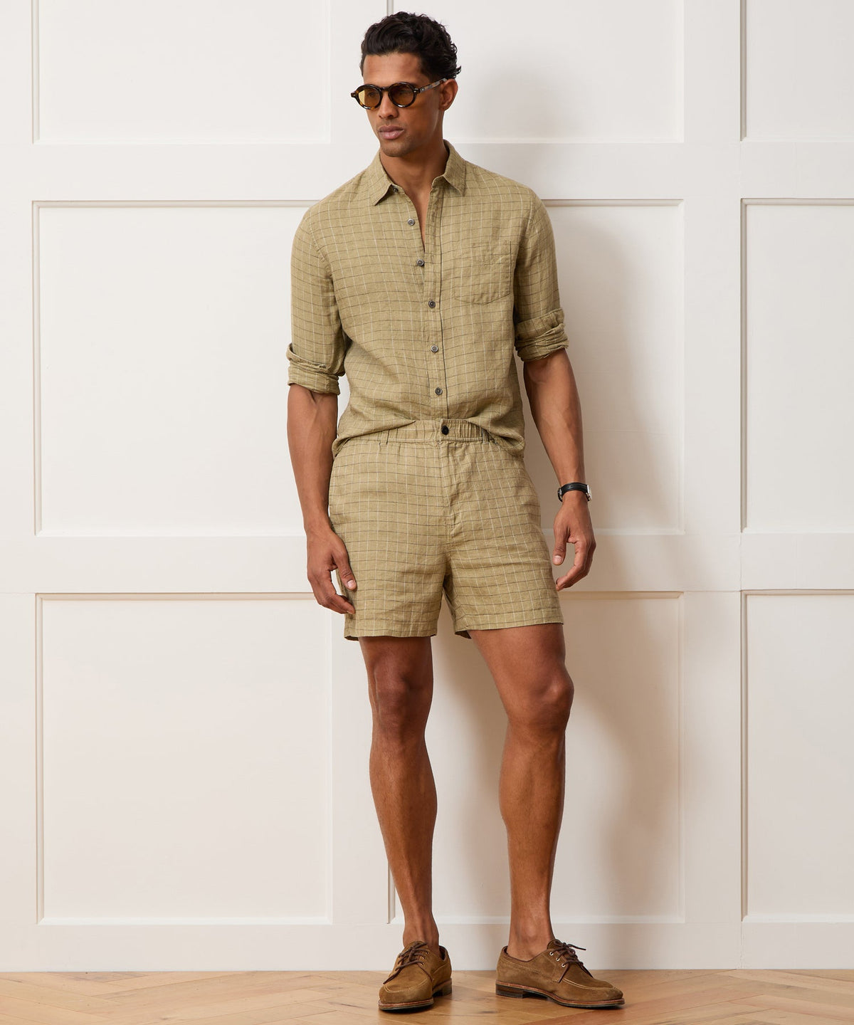 Todd Snyder 5" Linen Beachcomber Short - Light Sage