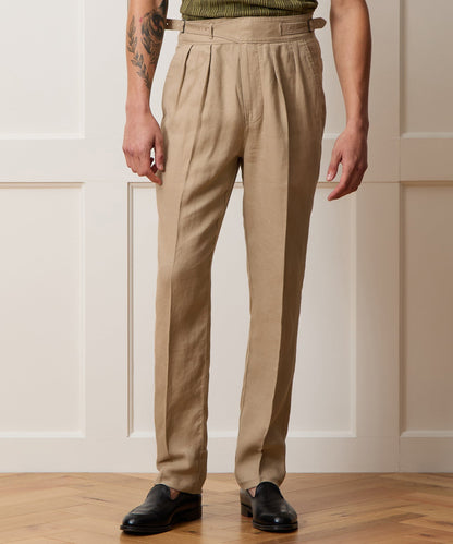 Todd Snyder Linen Gurkha Trouser - Beige