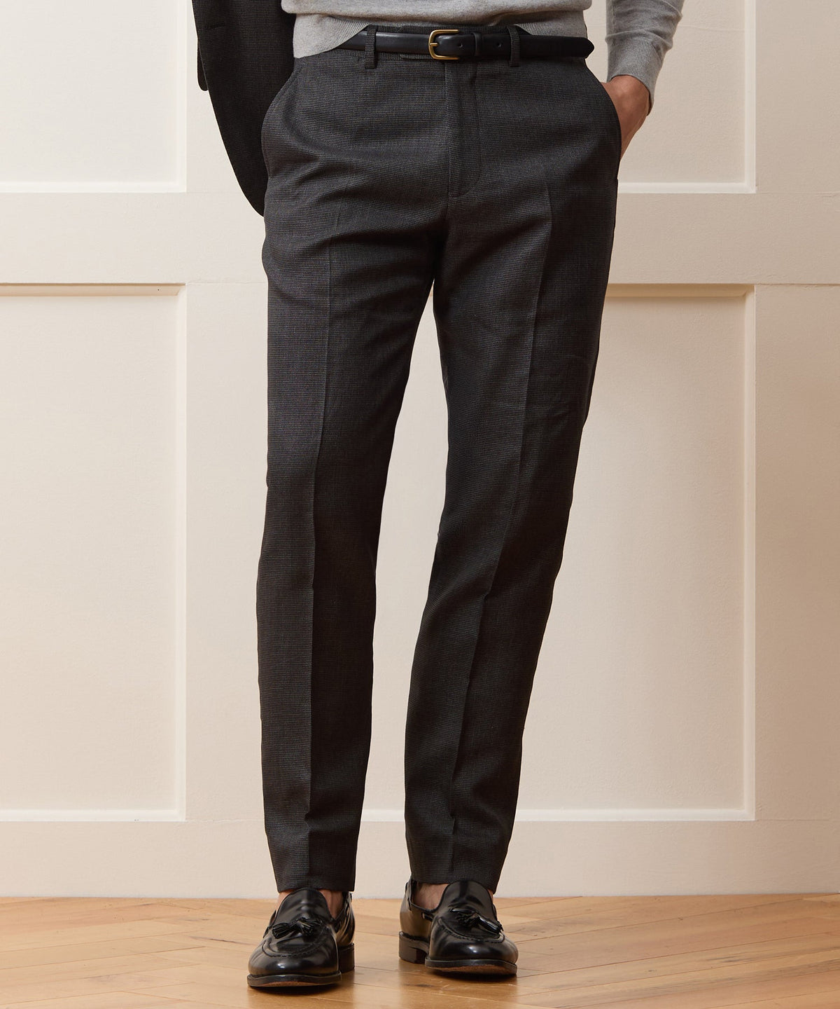 Todd Snyder Italian Cotton-Linen Sutton Trouser - Charcoal