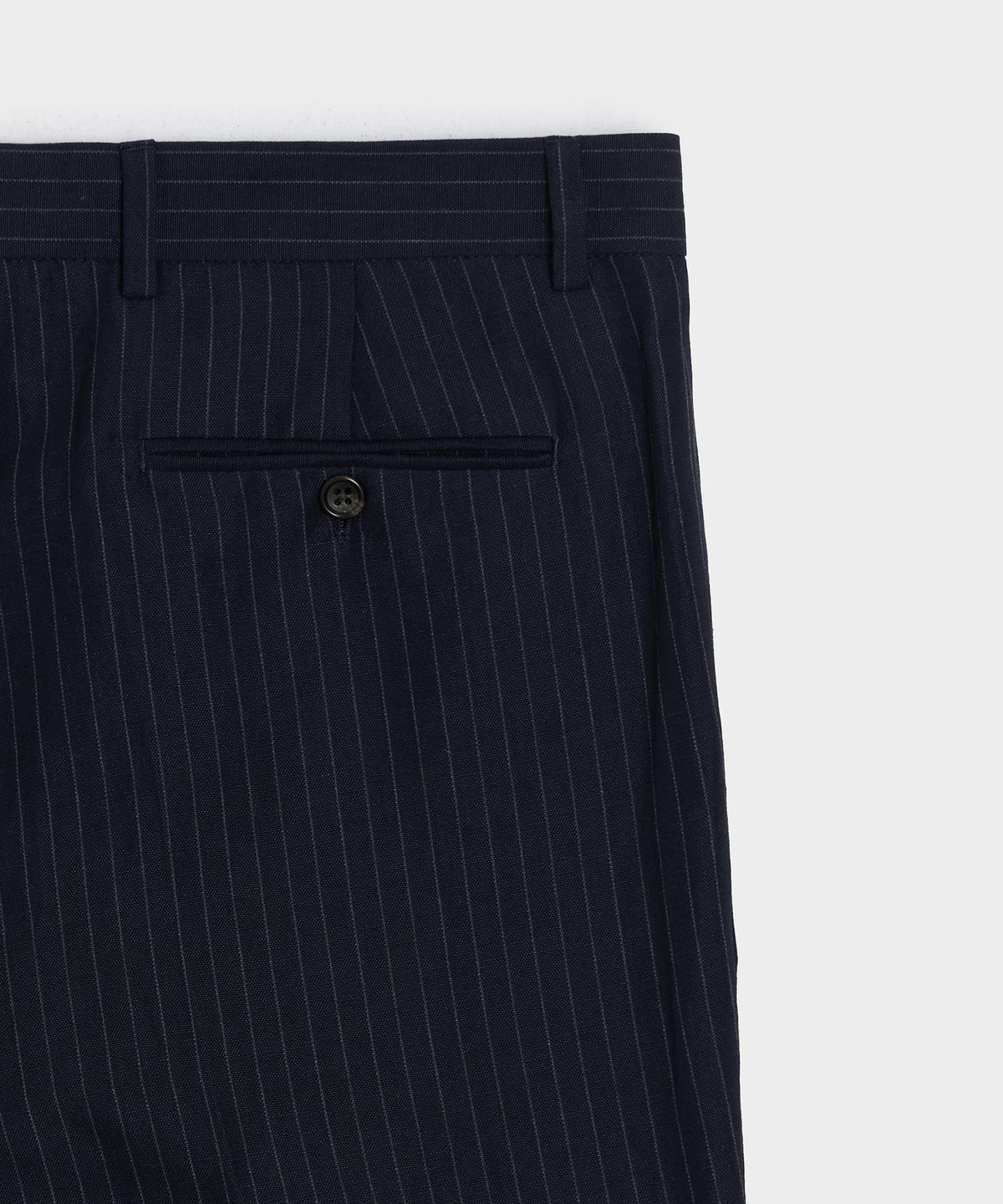 Todd Snyder Italian Cotton-Linen Pinstripe Sutton Trouser - Navy