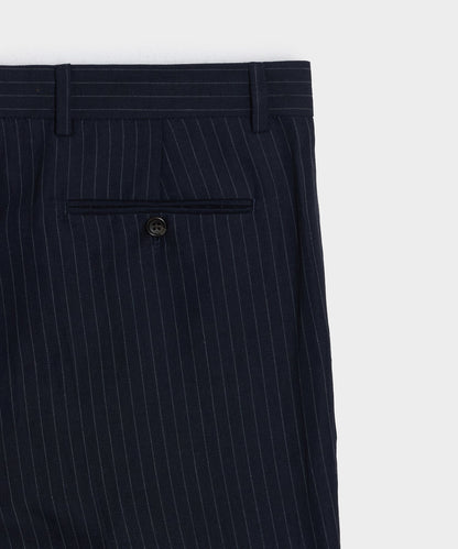 Todd Snyder Italian Cotton-Linen Pinstripe Sutton Trouser - Navy