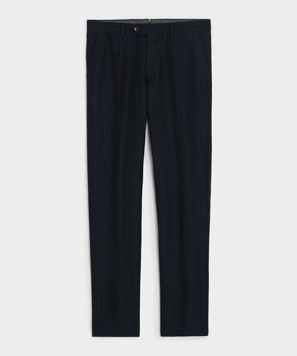Todd Snyder Italian Cotton-Linen Pinstripe Sutton Trouser - Navy