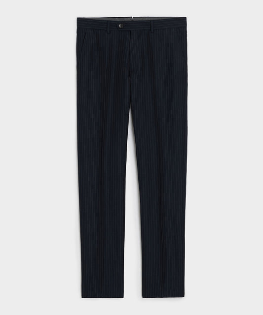 Todd Snyder Italian Cotton-Linen Pinstripe Sutton Trouser - Navy