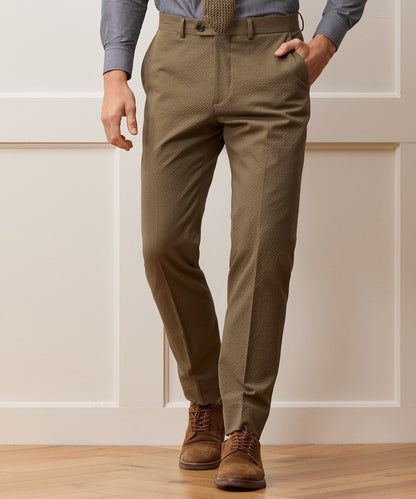 Todd Snyder Italian Seersucker Sutton Trouser - Tan