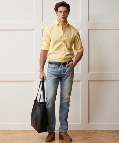 Todd Snyder Pinpoint Oxford Sport Shirt - Yellow