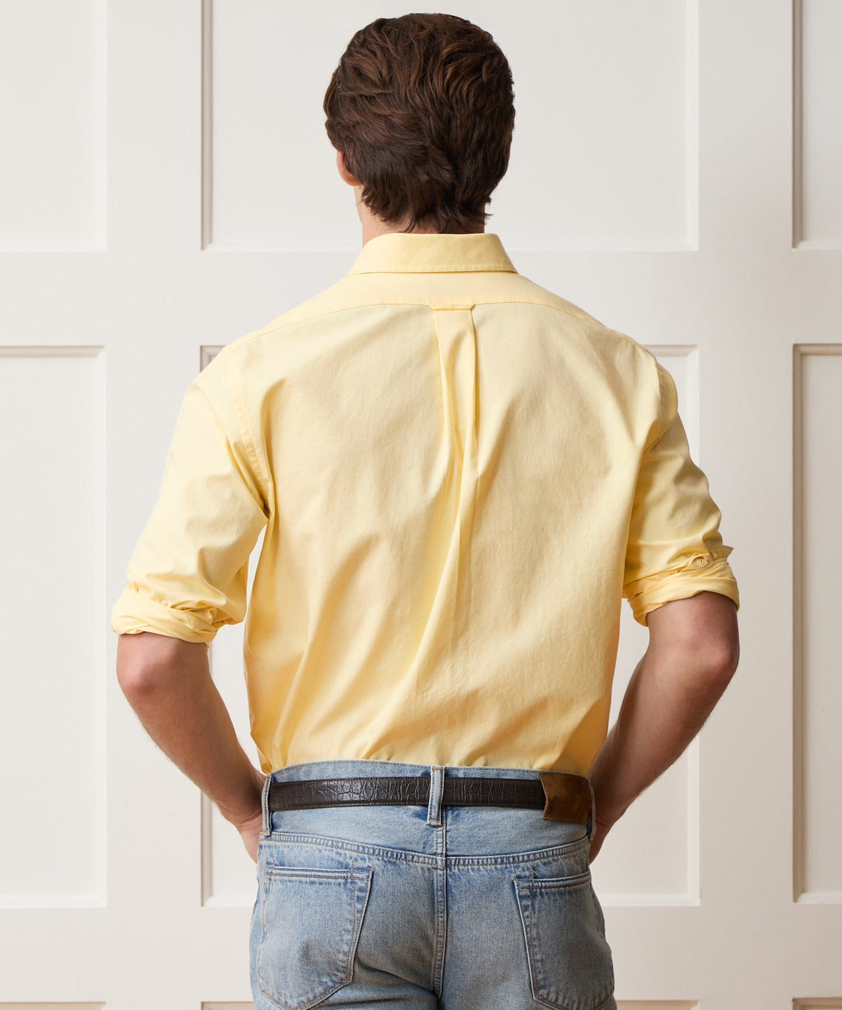 Todd Snyder Pinpoint Oxford Sport Shirt - Yellow