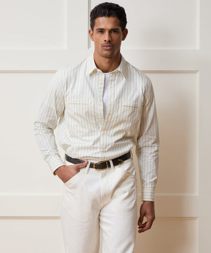 Todd Snyder Poplin Utility Shirt - Ivory