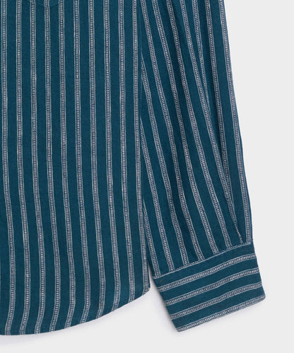 Todd Snyder Linen Western Shirt - Dark Teal