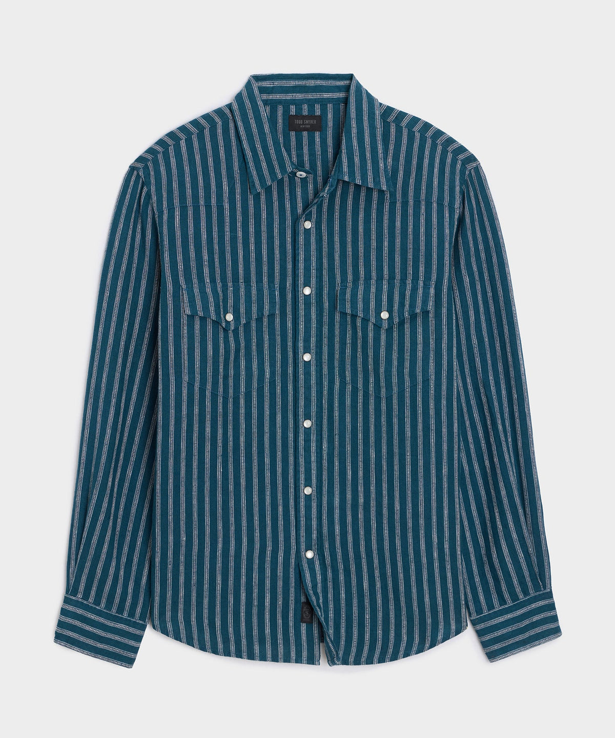Todd Snyder Linen Western Shirt - Dark Teal