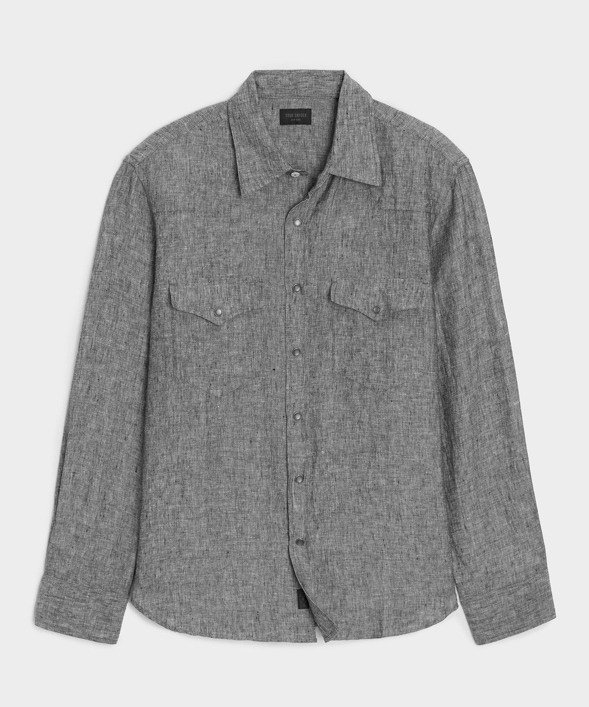 Todd Snyder Linen Western Shirt - Black
