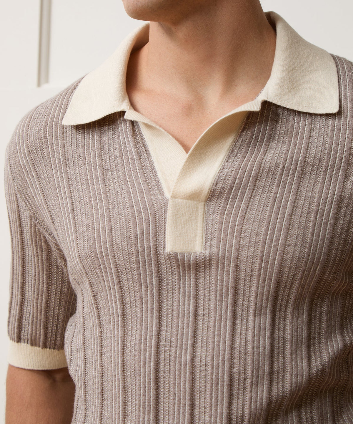 Todd Snyder Casanova Sweater Polo - Bisque