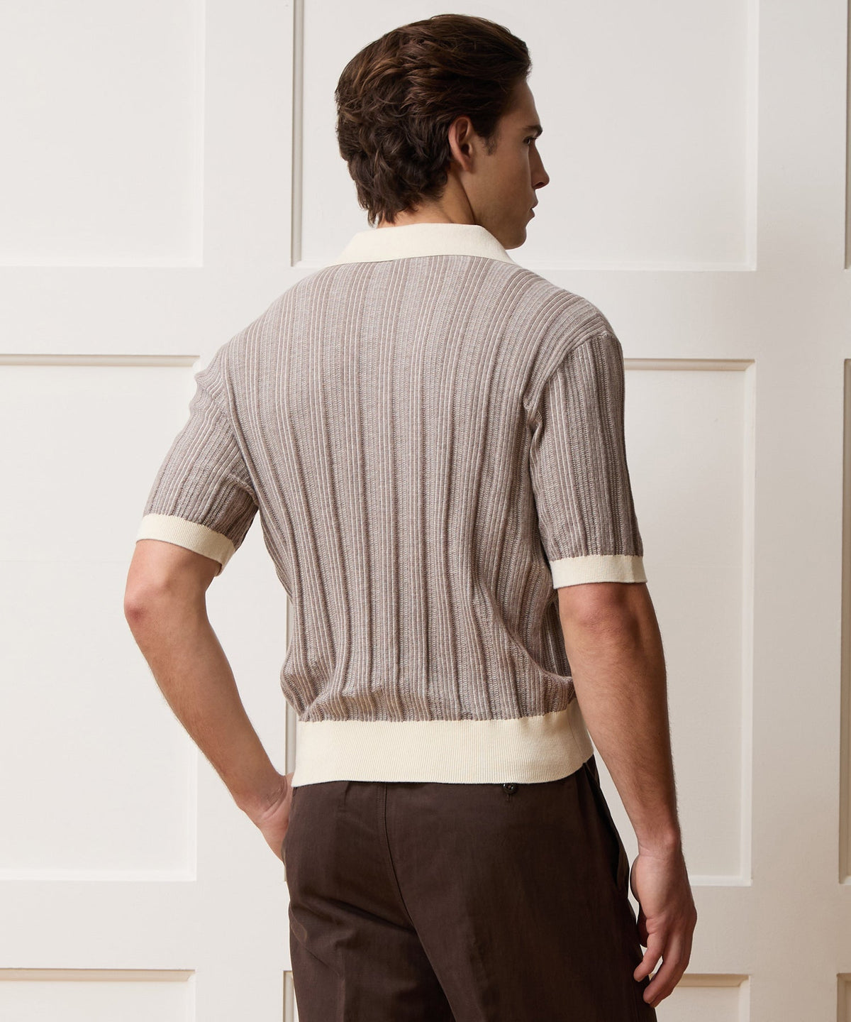 Todd Snyder Casanova Sweater Polo - Bisque