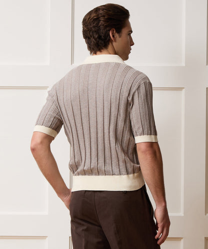 Todd Snyder Casanova Sweater Polo - Bisque