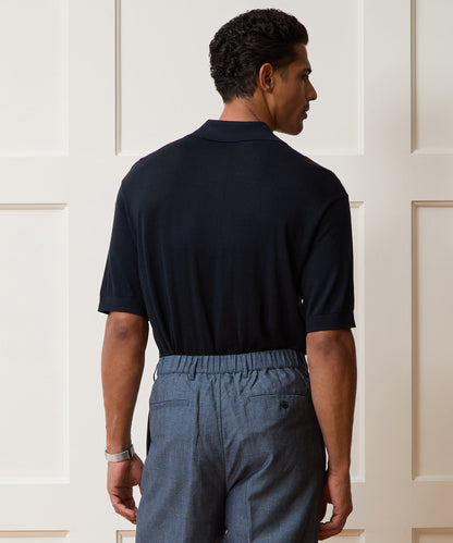 Todd Snyder Stratford Quarter-Zip Sweater Polo - Navy
