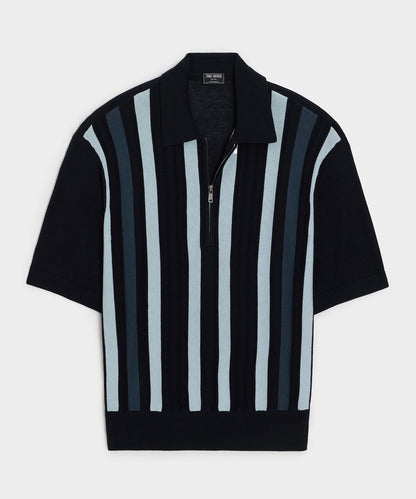 Todd Snyder Stratford Quarter-Zip Sweater Polo - Navy
