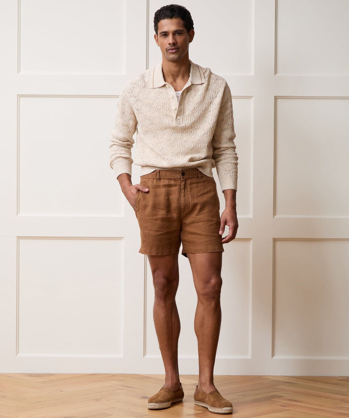 Todd Snyder Northridge Sweater Polo - Bisque
