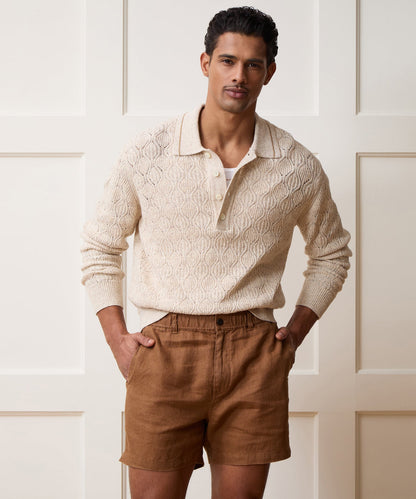 Todd Snyder Northridge Sweater Polo - Bisque