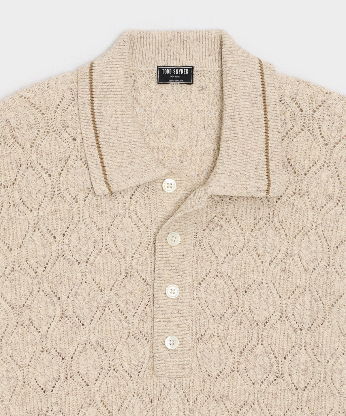 Todd Snyder Northridge Sweater Polo - Bisque