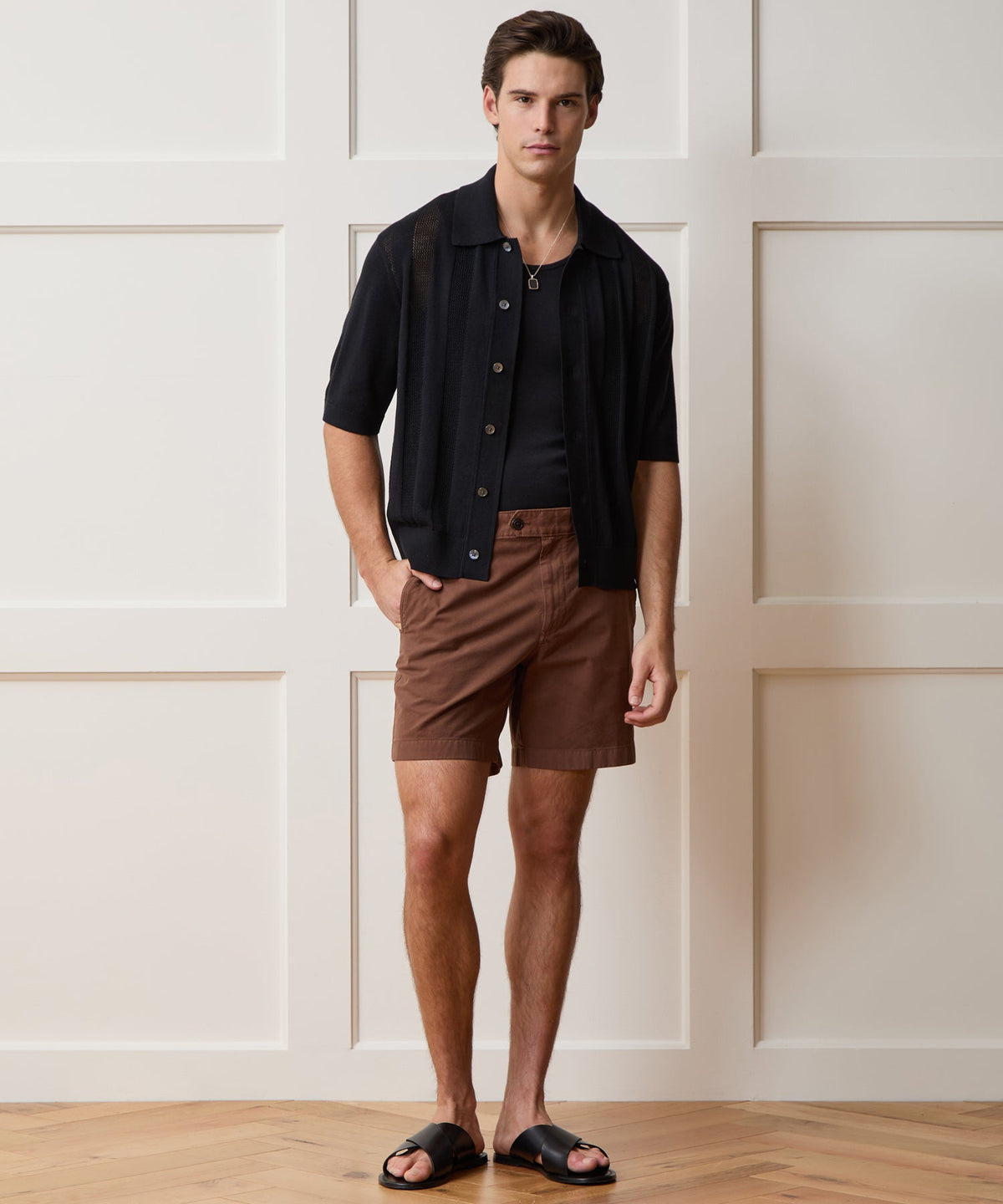 Todd Snyder Miles Sweater Polo - Black