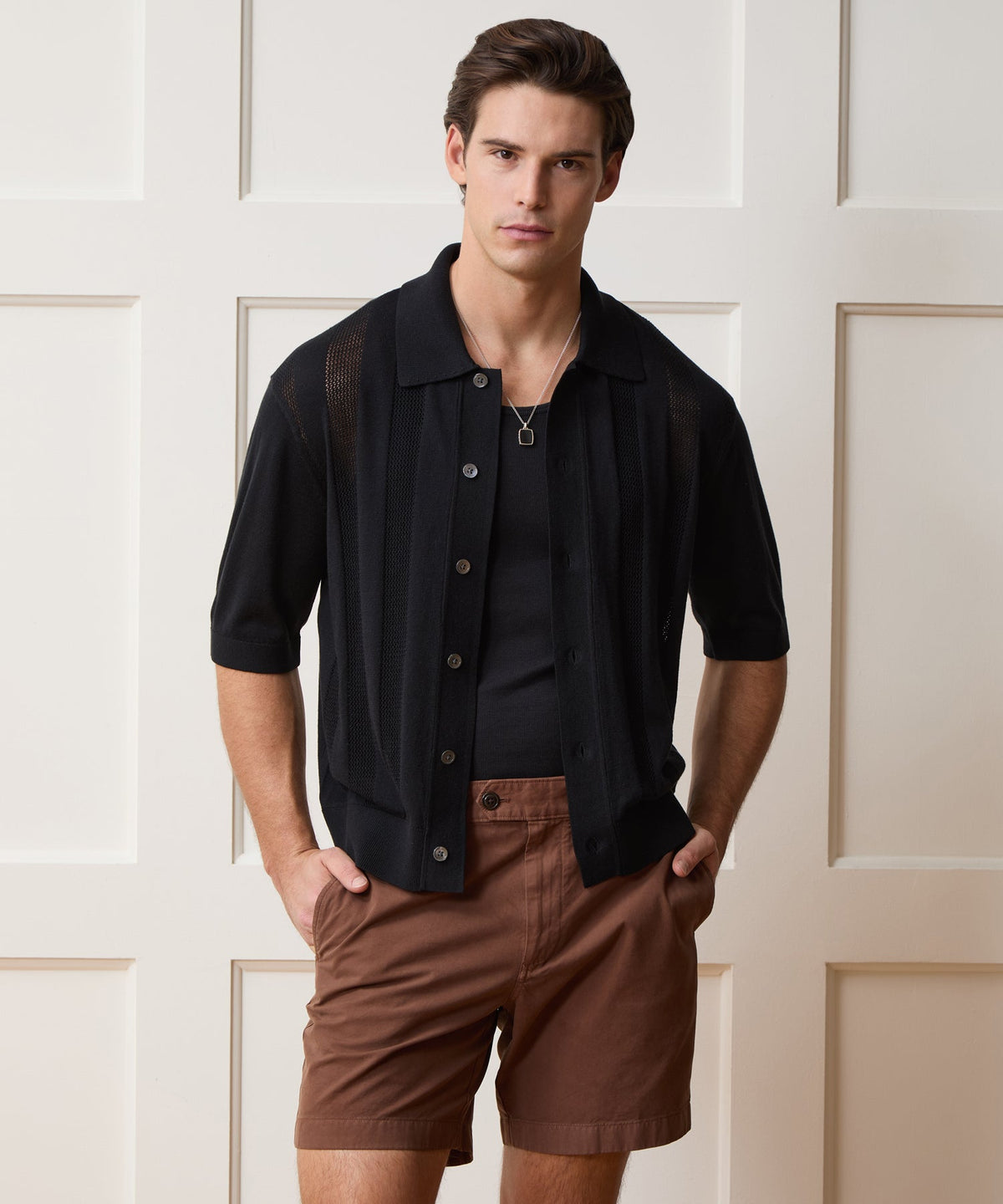 Todd Snyder Miles Sweater Polo - Black
