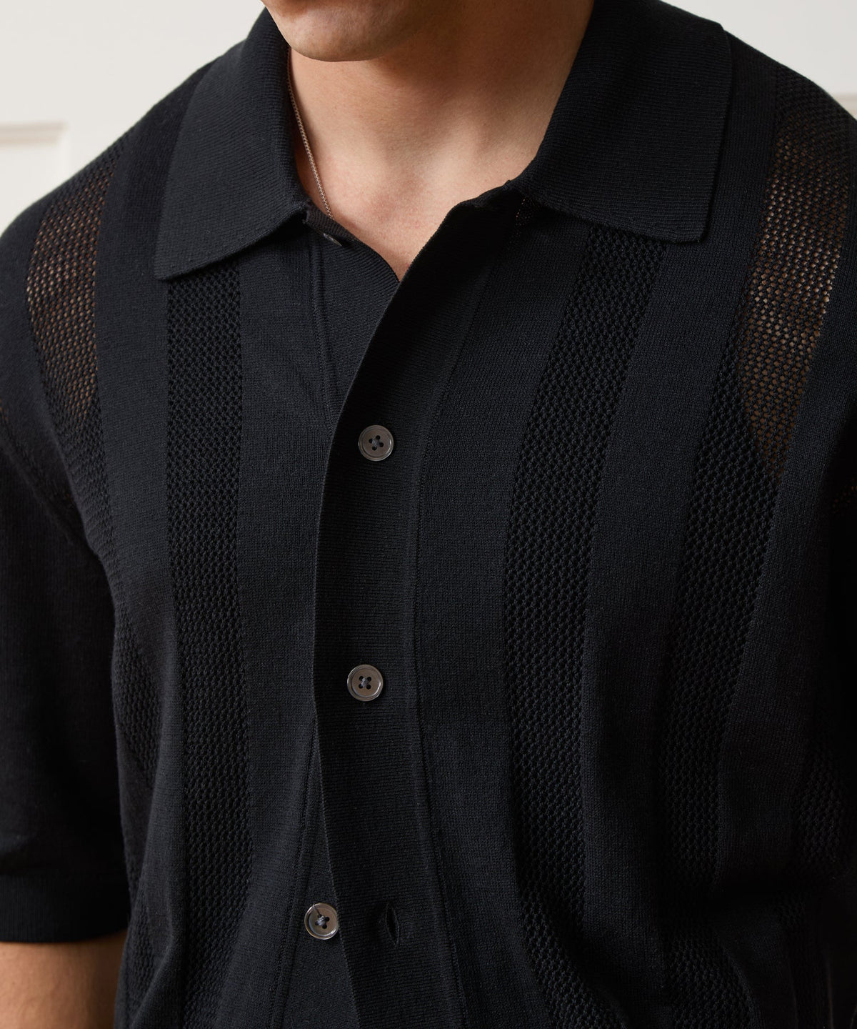 Todd Snyder Miles Sweater Polo - Black
