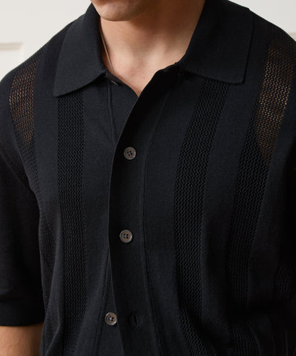 Todd Snyder Miles Sweater Polo - Black