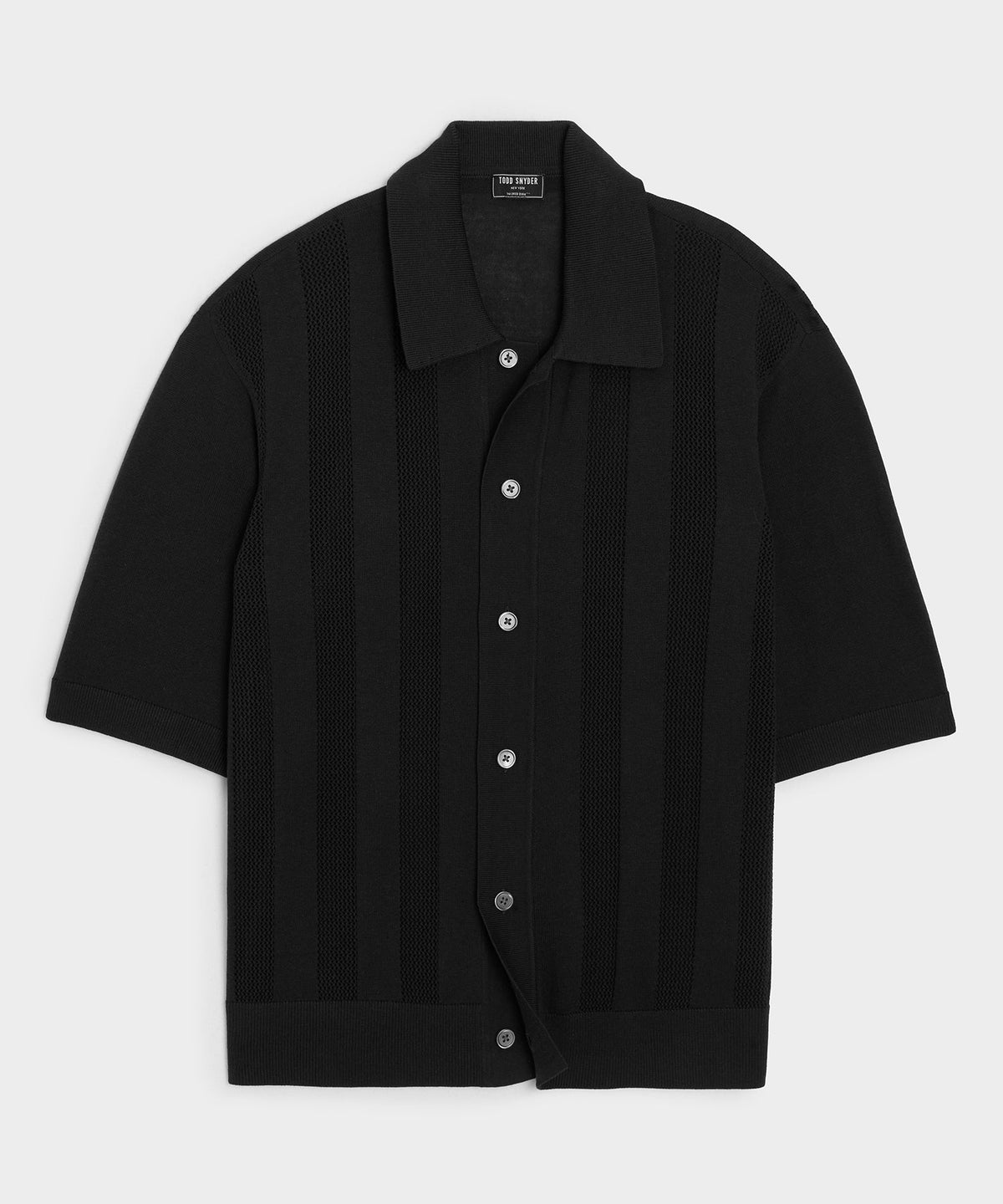 Todd Snyder Miles Sweater Polo - Black