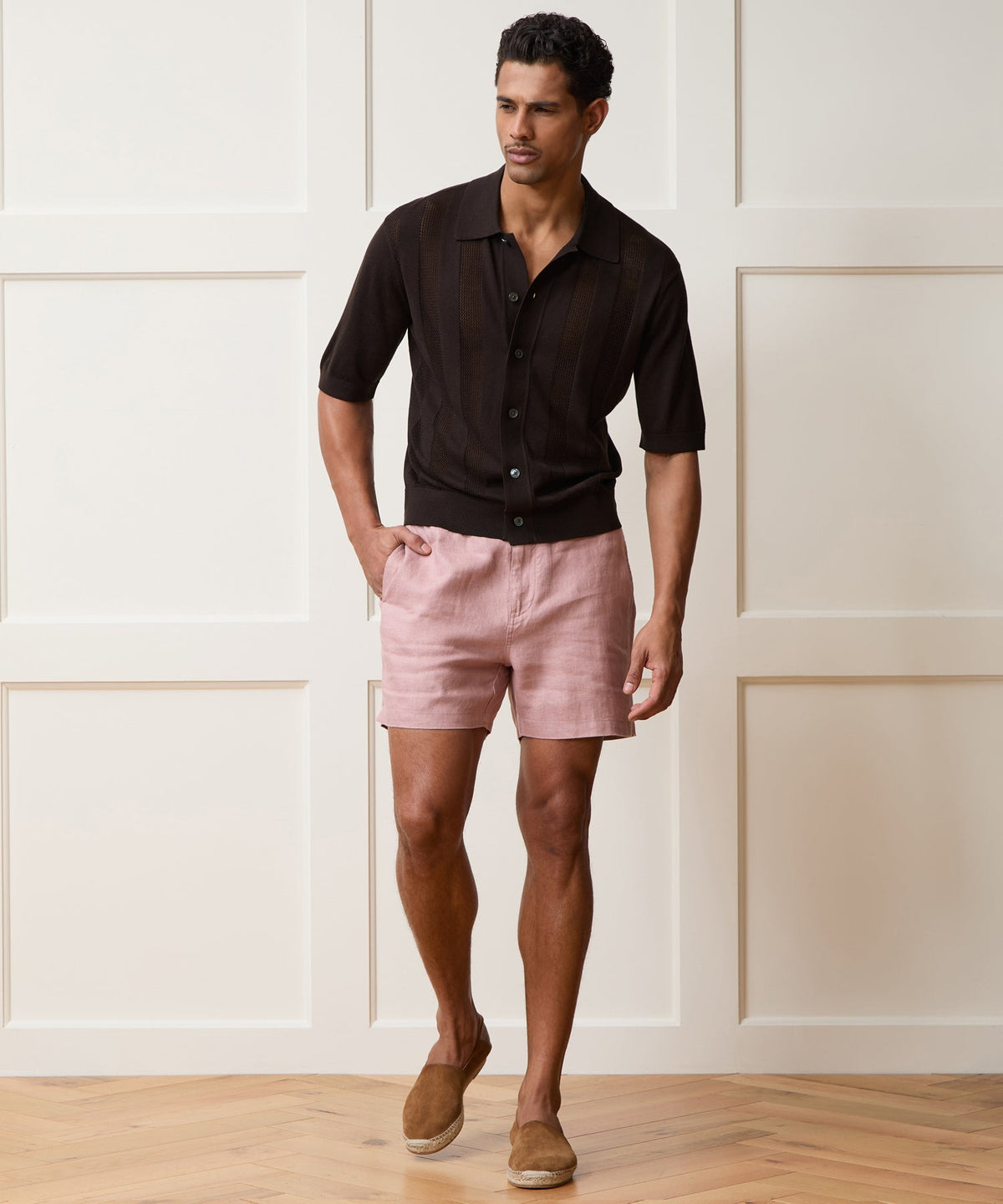 Todd Snyder Miles Sweater Polo - Brown