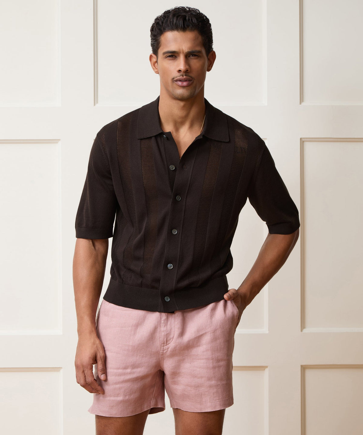 Todd Snyder Miles Sweater Polo - Brown