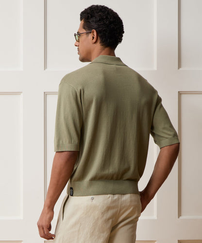 Todd Snyder Miles Sweater Polo - Oakmoss